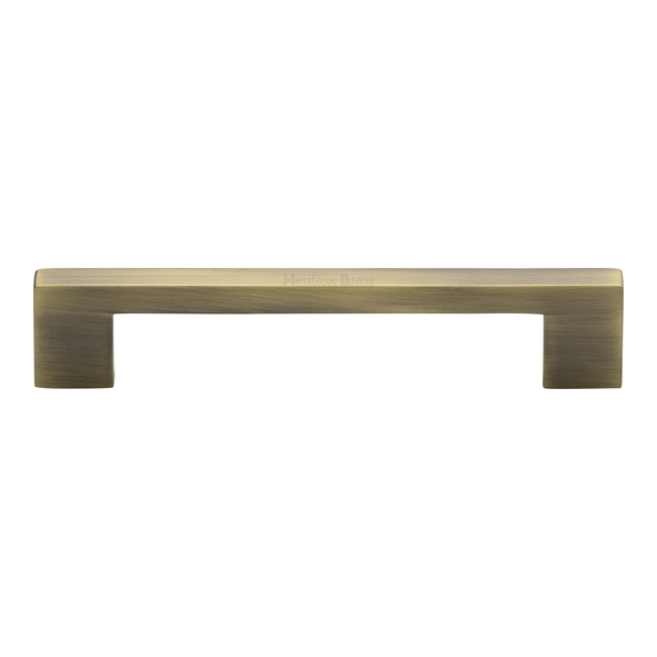 C0337 128-AT • 128 x 148 x 30mm • Antique Brass • Heritage Brass Metro Cabinet Pull Handle